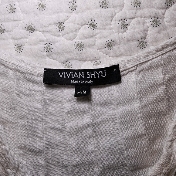 Vivian Shyu Linen Lagenlook Bohemian Top Size M - Picture 11 of 12
